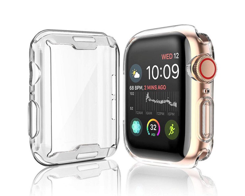 Watch Cover Case for Apple Watch 54 3 2 1 42MM 38MM Soft 360 Slim Clear TPU Screen cases for iWatch series 4/3/2/1 44MM 40MM