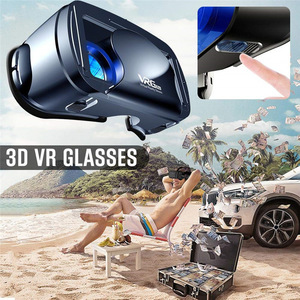 VRG Pro 3D VR Glasses Virtual Reality Full Screen Visual Wide-Angle VR Glasses For 5 to 7 inch Smartphone Eyeglasses Devices