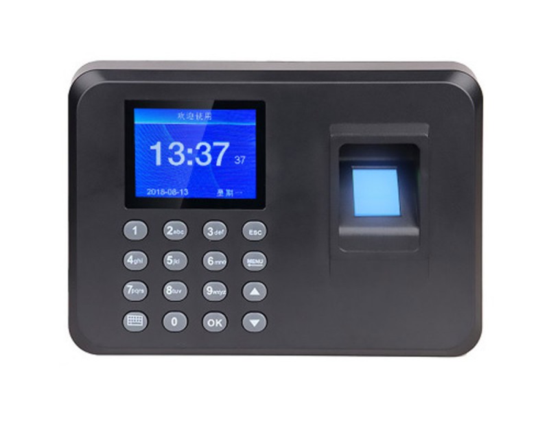 Office Intelligent Password Attendance Machine Biometric Fingerprint Employee Checking-in Recorder DC 5V Time Attendance Clock