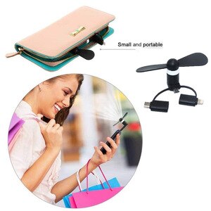 3 IN 1 Travel Portable Cell Phone Mini Fan Cooling Cooler for Android Type-c Micro USB C For IPad IPhone 5 6 6S 7 Plus 8 X XS