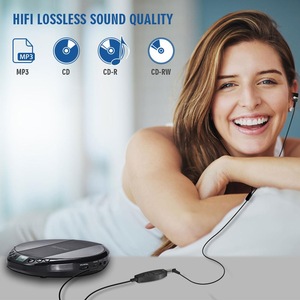 Qosea Portable CD Player Hifi with Headphones Walkman Player Shockproof Anti-Skip Personal LCD Display Luxuxy Music Disc Player
