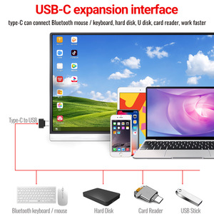 15.6 lcd display 1080 IPS screen USB Type C HDMI display for iphone PC laptop Ps4 Switch Xbox gaming monitor mouse keyboard NS
