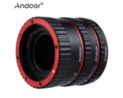 Andoer Metal TTL Auto Focus AF Macro Extension Tube Ring for Canon EOS EF EF-S 60D 7D 5D II 550D Digital SLRs Cameras SLR Lenses