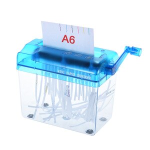 A6 Manual Hand Paper Shredder Document File Handmade Straight Cutting Machine Tool for School Office Home Use