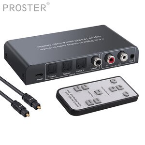 DAC Audio Converter Adapter with Volume Control IR Remote