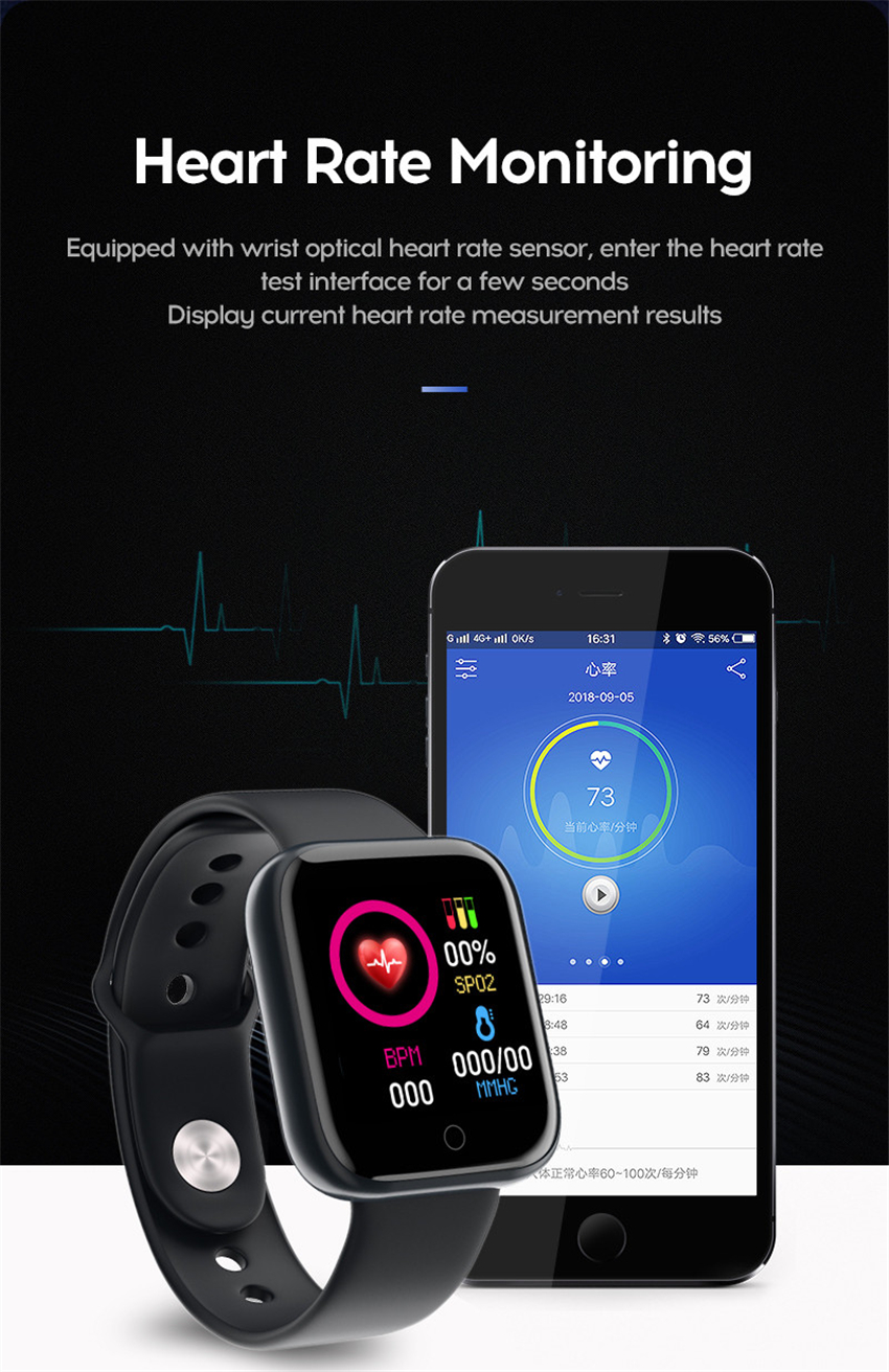 Smart Fitness Bracelet Blood Pressure Heart Rate monitoring pedometer Cardio Bracelet
