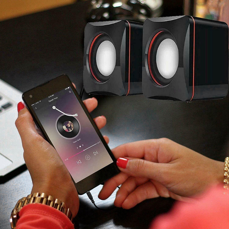 Mini USB Wired Portable Computer Desktop Speaker Bass Sound Music Player