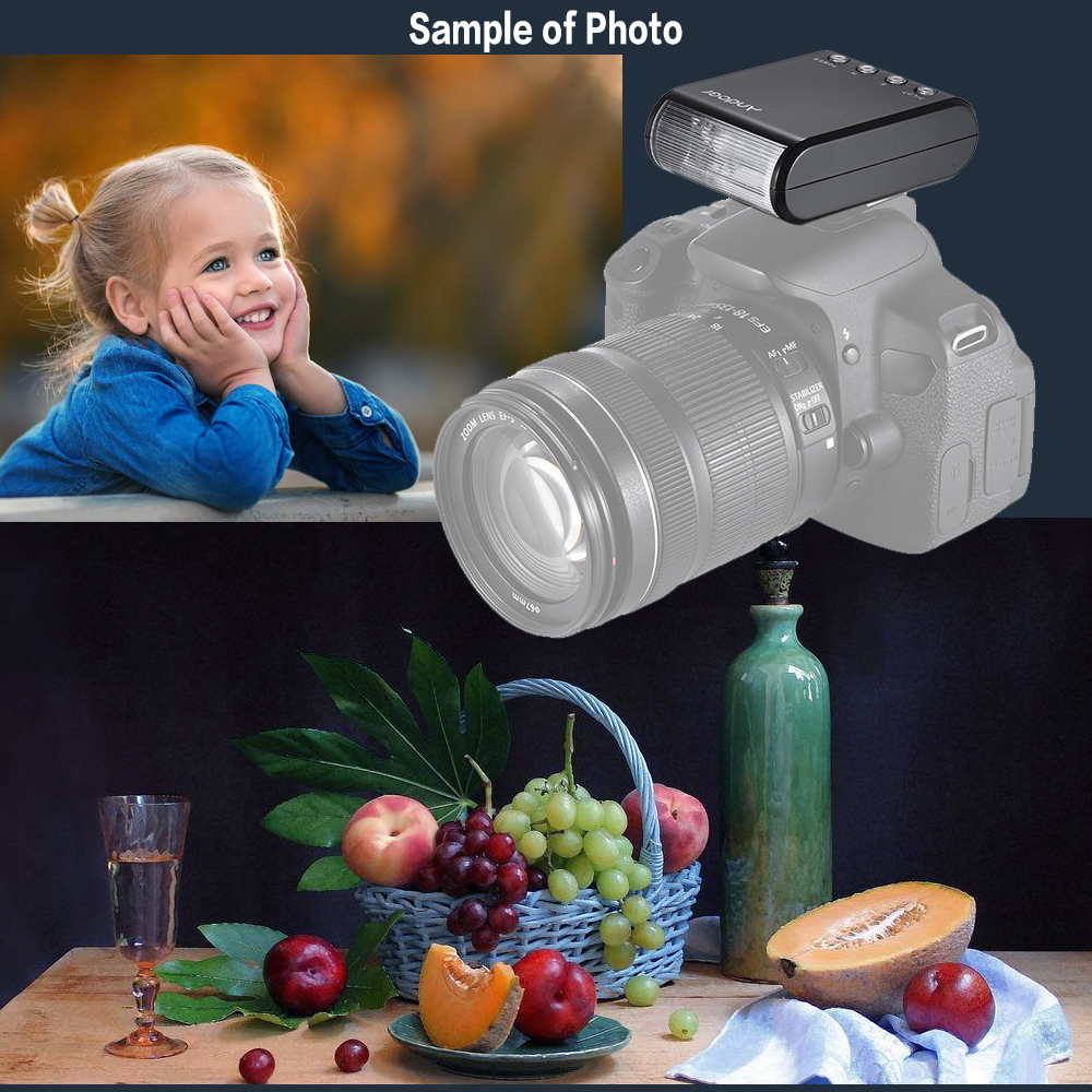Mini Digital Slave Flash Speedlite for Canon Nikon Pentax Sony a7 nex6 HX50 A99 Camera
