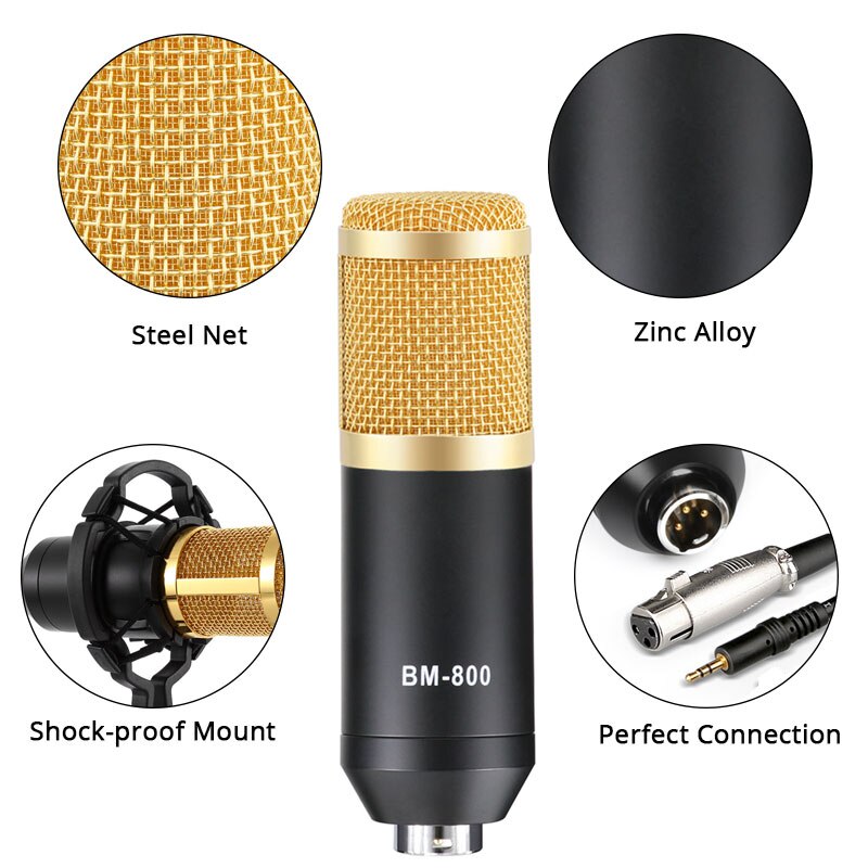 Microphone Studio Kits Condenser Sound Recording Microphone For computer