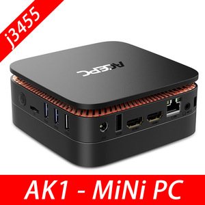 AK1 Mini PC Windows10 Mini Computer Intel Celeron Apollo Lake J3455 8G RAM 128GB SSD HTPC Office HDMI WiFi4K USB3.0 Mini Desktop