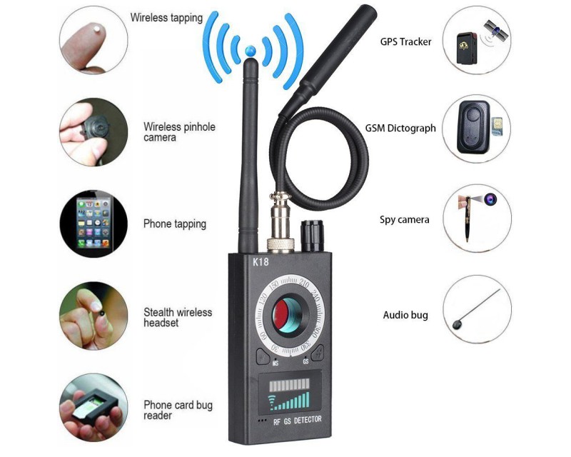 Multi-function Anti-spy Detector Camera GSM Audio Bug Finder GPS Signal Lens RF magnetic Tracker Detect WIFI finder