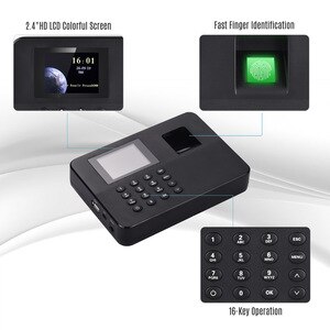 Fingerprint Attendance Machine Intelligent Employee Checking-in Recorder Access Control System with 2.4 Inch LCD Screen