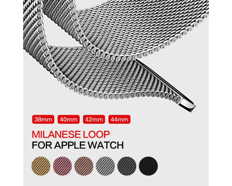 Milanese Loop band for Apple Watch band strap 38mm 40mm for iwatch 5/4/3/2/1 42mm 44mm Stainless Steel Bracelet wrist watchband