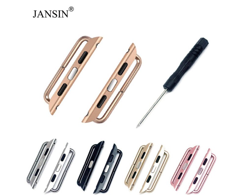 Stainless Steel Buckle clasp connector adapter For Apple Watch band 44mm 42mm 40mm 38mm iwatch series 5 4 3 2 1